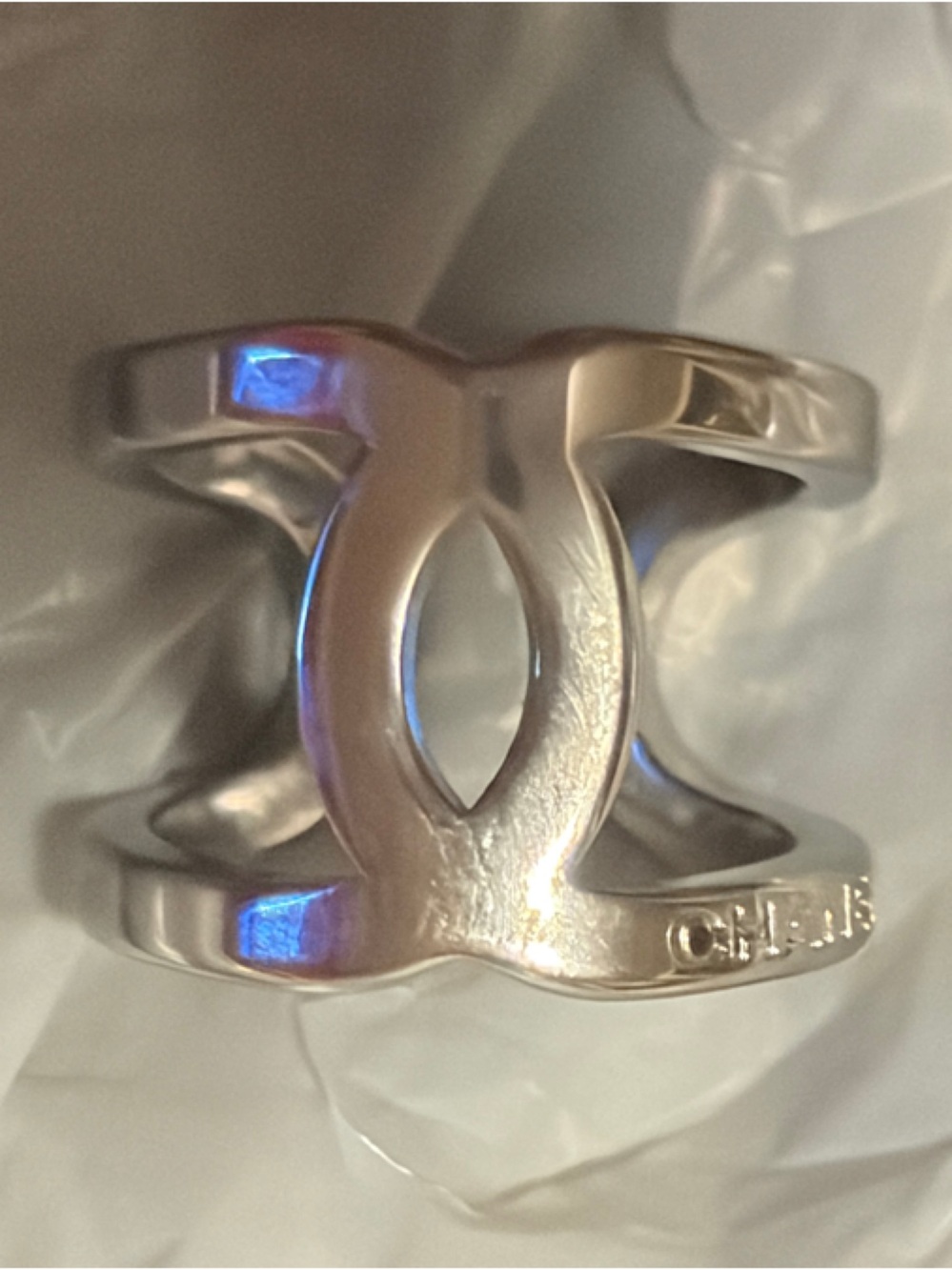 🔗 (SIZE 6.5) CC open metal cuff RING 💅 - Picture 13 of 16